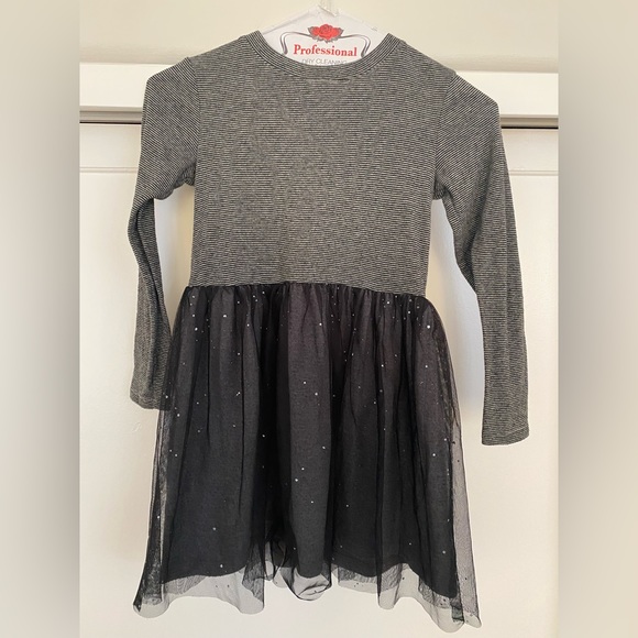 Stunning Cat & Jack party holiday tulle cotton dress Girls 6-6X mini skirt 🖤🤍 - Picture 2 of 6
